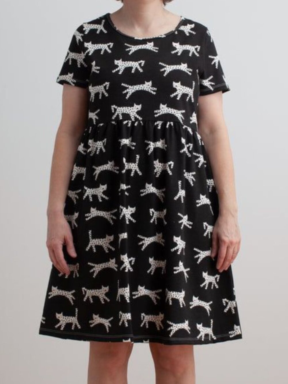 Winter Water Factory Stockholm dress in Black Cat